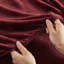 Ensemble de 4 draps pleine grandeur de couleur bourgogne - 100% ultra doux et confortable, brossé des deux côtés pour plus de chaleur en velours