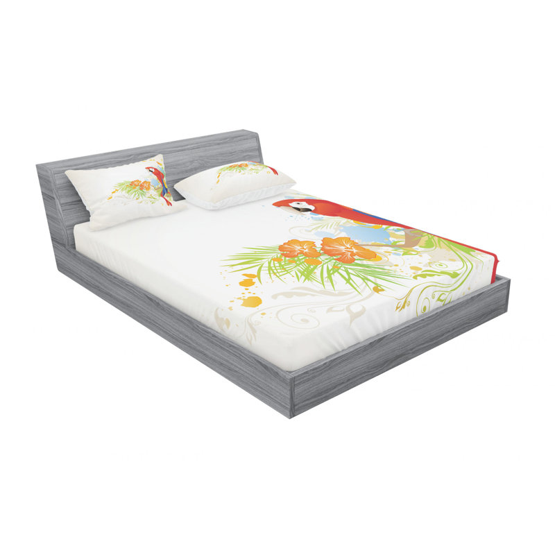 Microfiber Sheet Set, Queen Sheet Set with Fitted Sheet