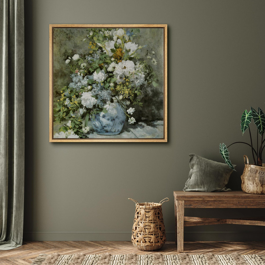 " Elegant White Floral Bouquet Classic Vase With Blooms " wall26 Overall