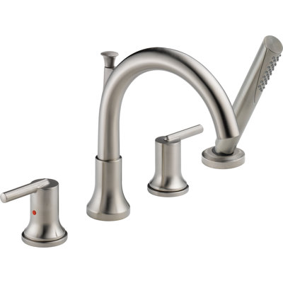 Garniture de robinet de baignoire romaine à deux poignées avec douche à main Trinsic