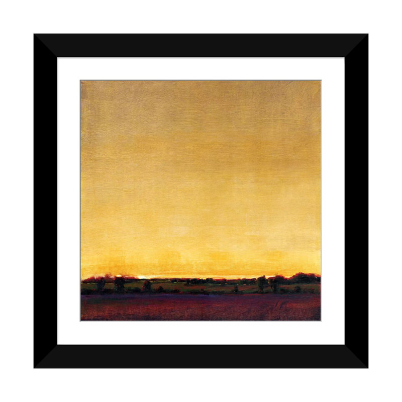 «Radiant Sky II», reproduction d'art sur toile tendue, H 16 po x l 16 po x P 1 po, Papier d'art encadré noir, Blanc