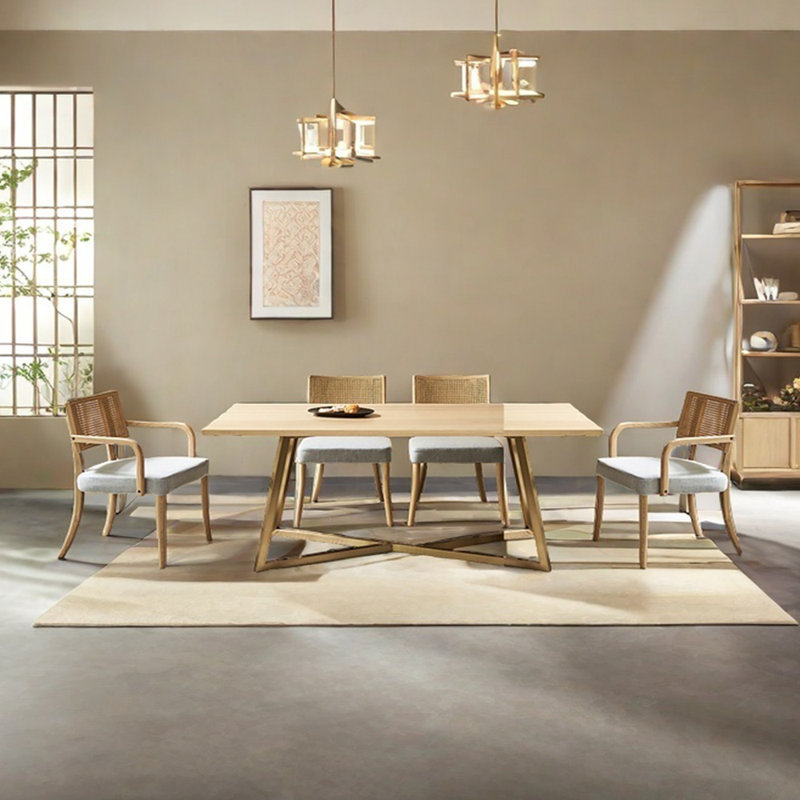 Ensemble de table de salle à manger en acier inoxydable, H 30,12 po x L 62,99 po x l 35,43 po