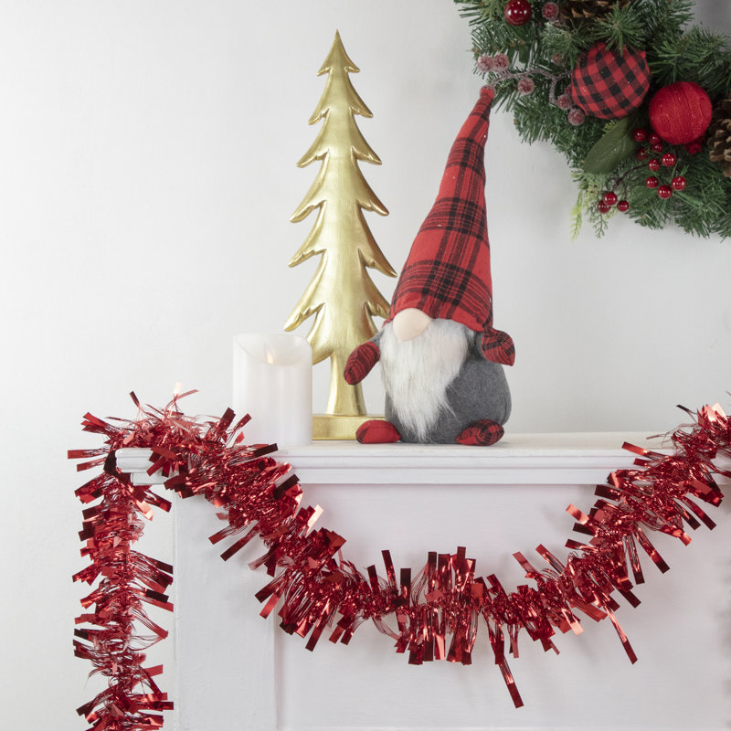 Guirlande de Noël 50 'x 3 "Boa, Rouge