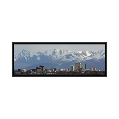 «Anchorage Panoramic Skyline Cityscape», reproduction de photo sur toile en bleu
