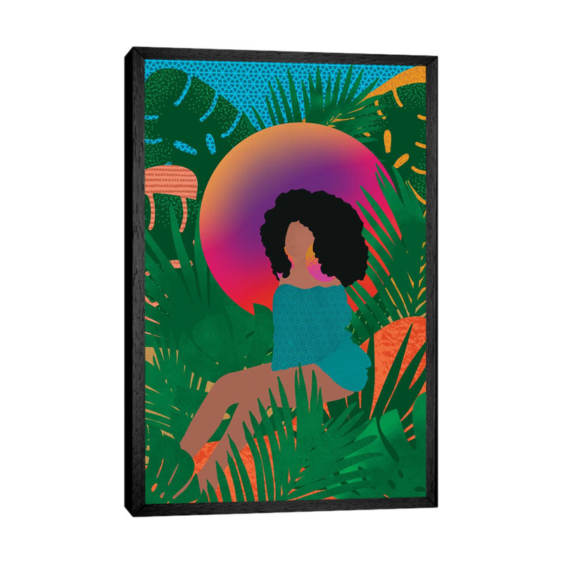 Wilderness And Afros - Print on Canvas, Black Framed, 66.04 cm H x 45.72 cm W