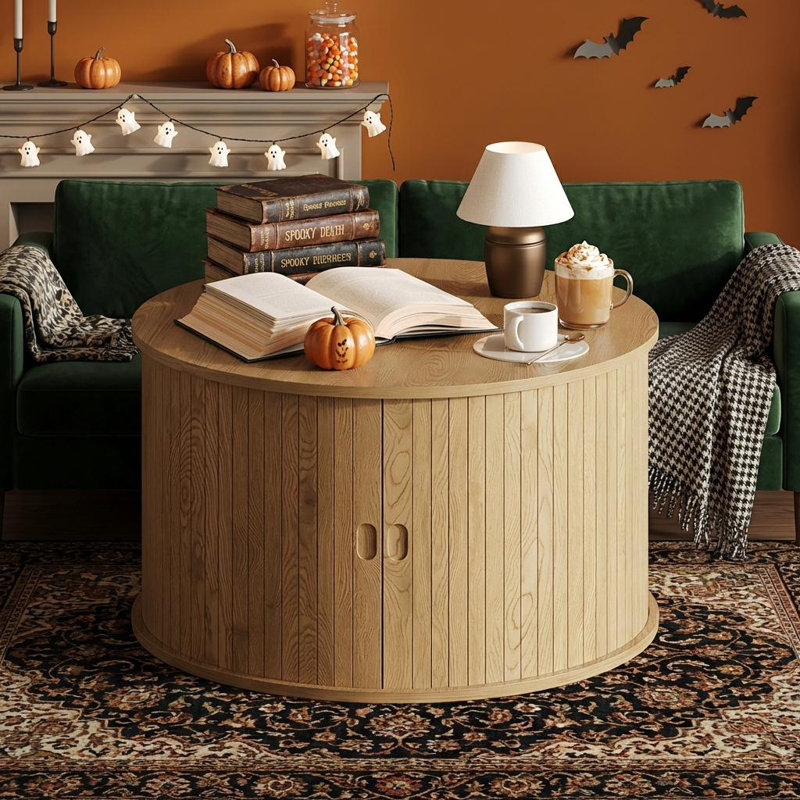 Coffee Table with Storage, Tan