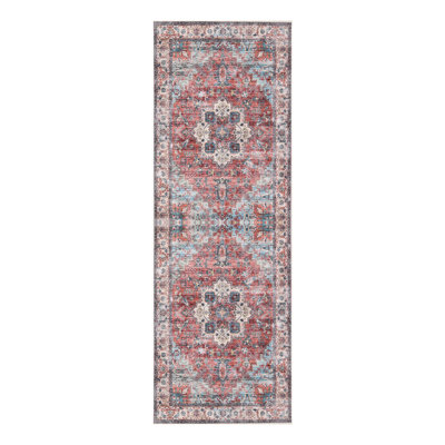 Tapis lavable à la machine Winston Porter, doux et durable, envers antidérapant, tapis résistant aux taches pour la chambre à coucher, le salon, la salle à manger, les endroits très passants, certifié écologique GRS.