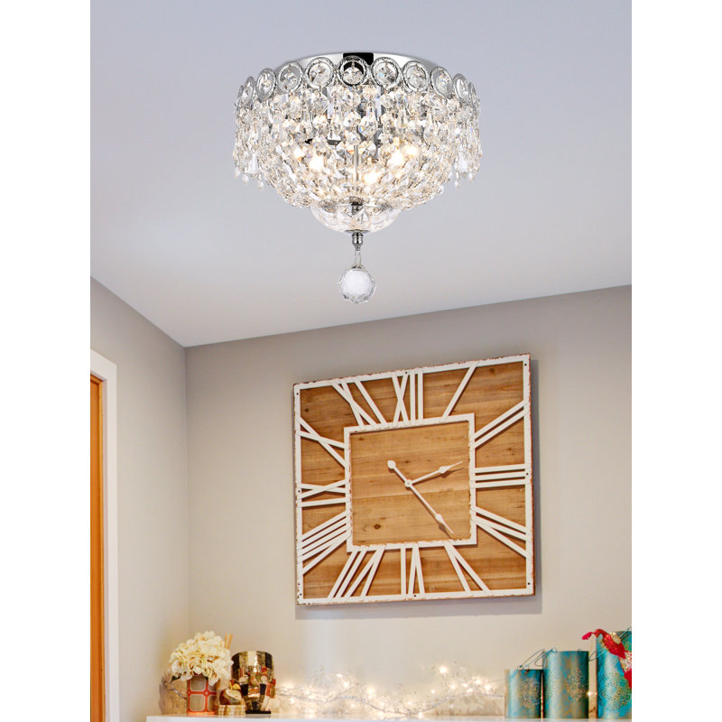 Plafonnier encastré 3 lumières 10 po Stoltz, Chrome