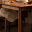 Table de salle à manger rectangulaire simple en bois massif-1768543795