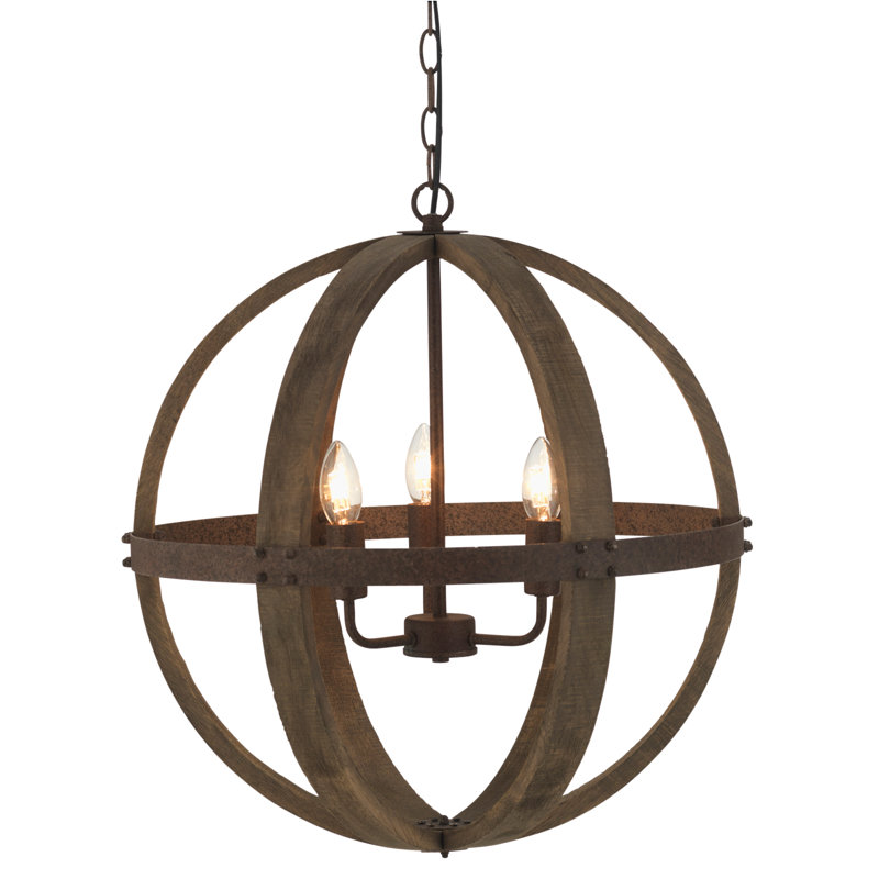 Oakgrove 3 - Light Wood Sphere Pendant