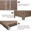 Paravent 3 panneaux en bois pour cloison de cloison de 5,75 pi-1162874247-1162874248
