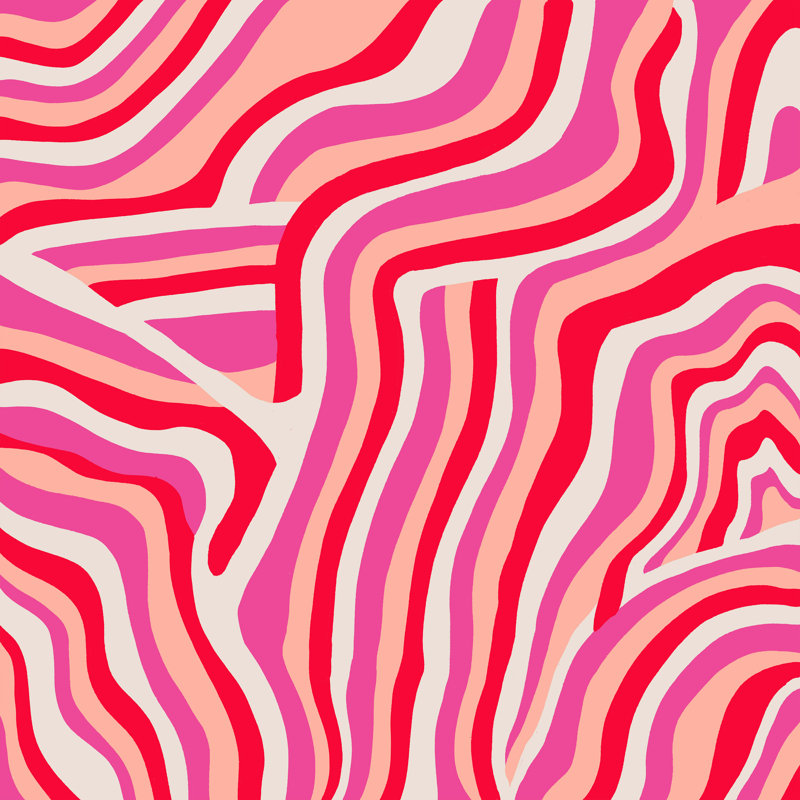 Rayon de soleil zébré rose, H 36 po x l 36 po