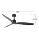 52" Zelda 3 - Blade Standard Ceiling Fan with Remote Control