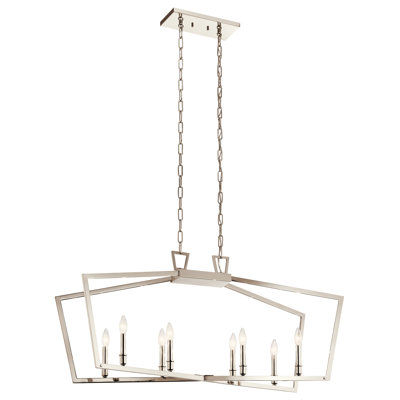 Lustre géométrique unique à 8 lumières 