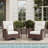 LayinSun 3 Pieces Swivel Gliders Patio Chairs Set With Side Table-151484320-151484327