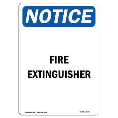 Fire Extinguisher Aluminum Sign 12 x 18