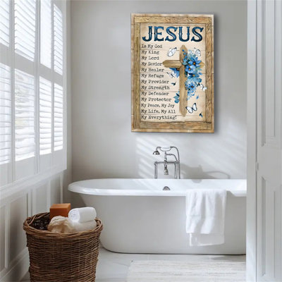 Jesus is my everything wooden cross poster
