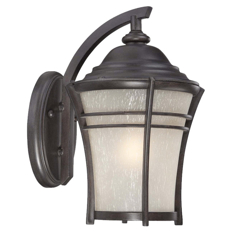 Lanterne murale d’extérieur 1 luminosité Darielle, Corail noir, 10 po x 6,25 po