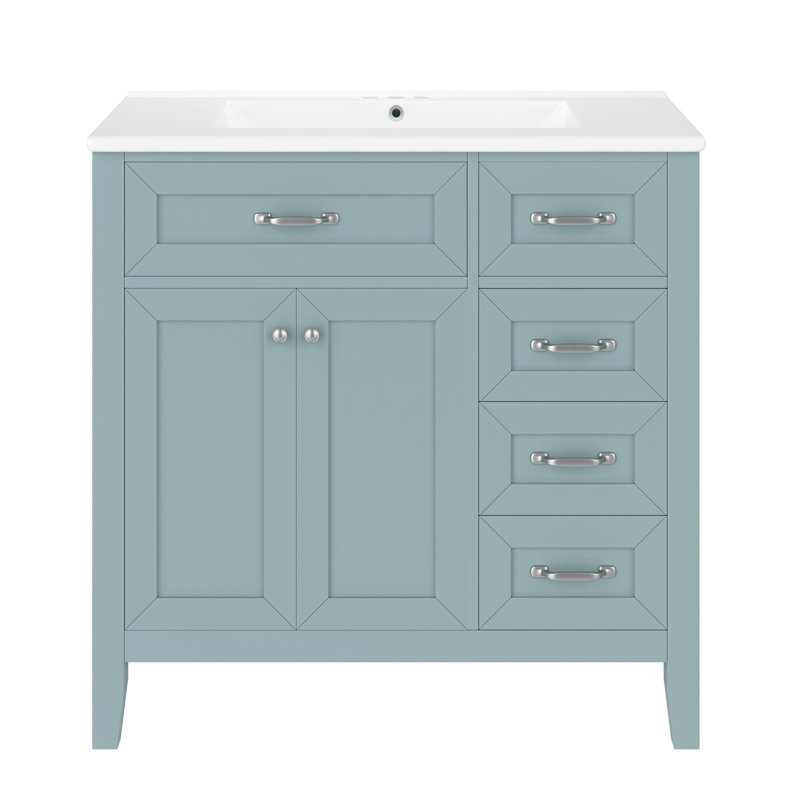Meuble-lavabo simple 36 po, Vert