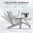 Firepit Chairs Wood Texture Foldable Adirondack Chair With Ottoman and adjustable backrest-692808108