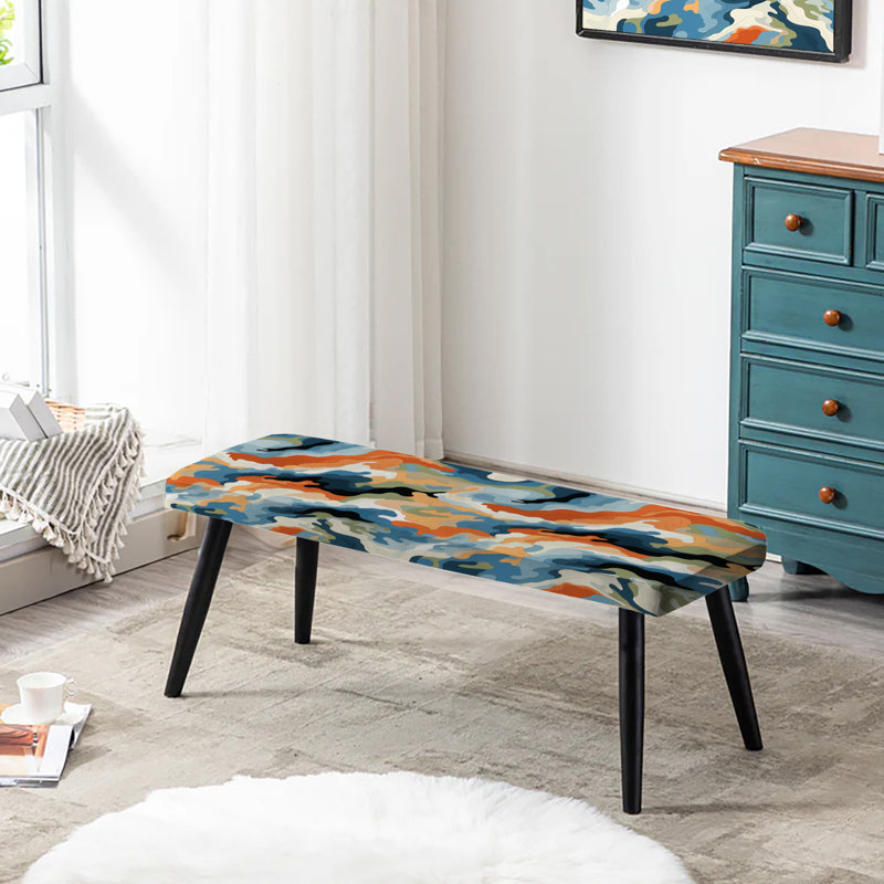Banc bleu et orange bleu et bleu nomade
