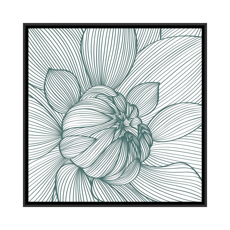 «Myrrhis Odorata I», impression sur toile, H 18 po x l 18 po x P 1,5 po, Pas de tapis, Toile avec cadre noir