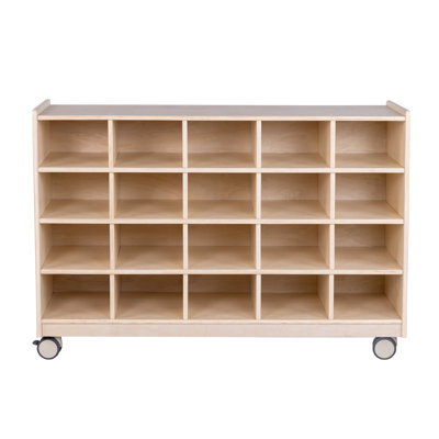Mobile 20-Section Cubby Storage - Assembled