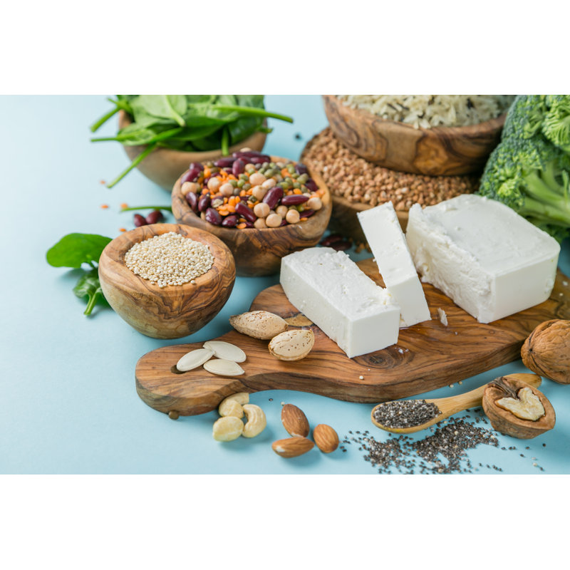 Vegetarian Protein Sources - Wrapped Canvas Print, 30cm H x 46cm W x 3.8cm D