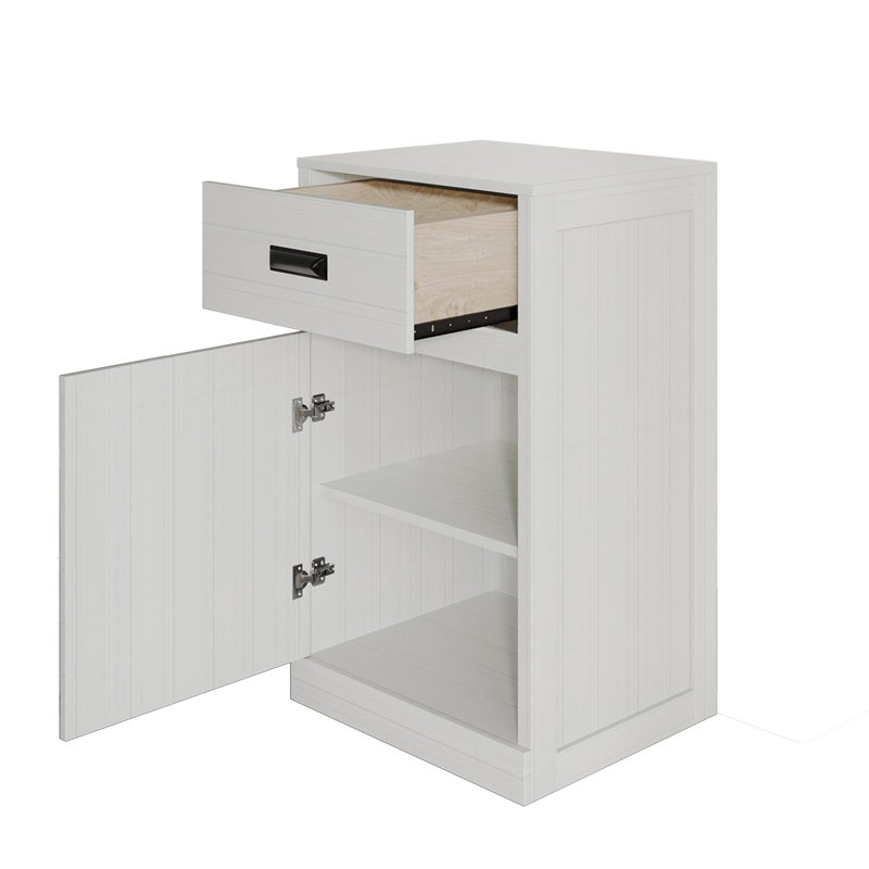 DOOR CABINET WITH A DRAWER IN WHITE, White