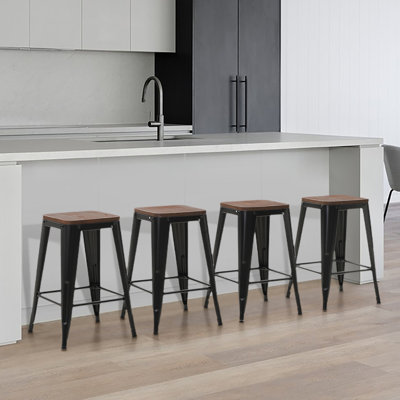 Johannes Counter Stool with Metal Frame