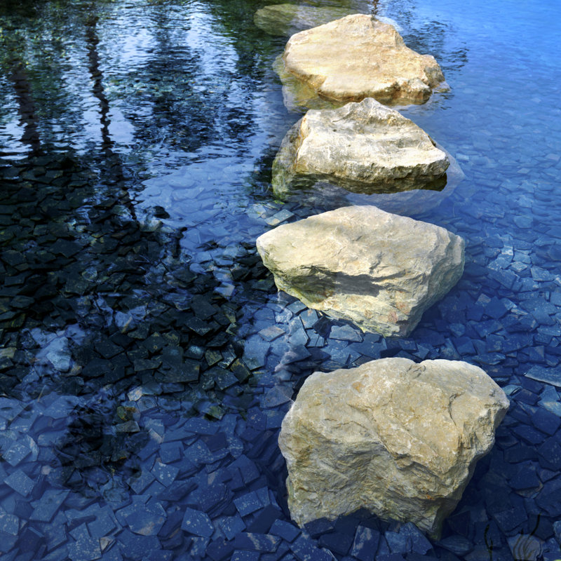 Stepping Stones by Nikada - Wrapped Canvas Print, 122cm H x 122cm W x 3.8cm D