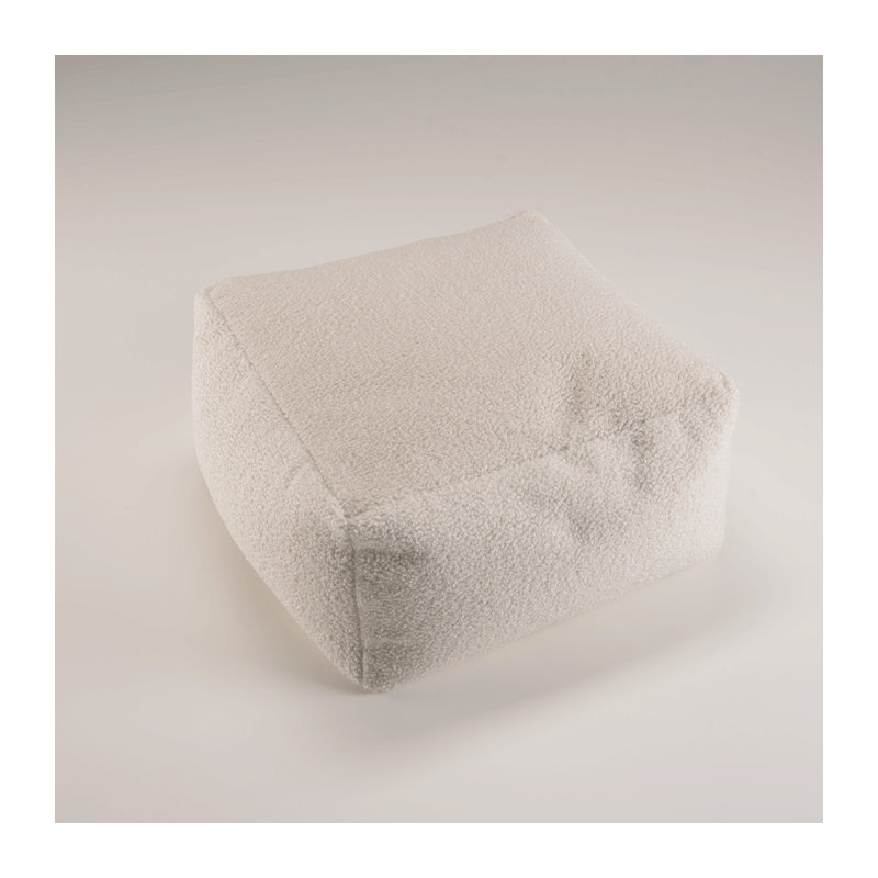 53cm Wide Square Solid Colour Pouffe Ottoman