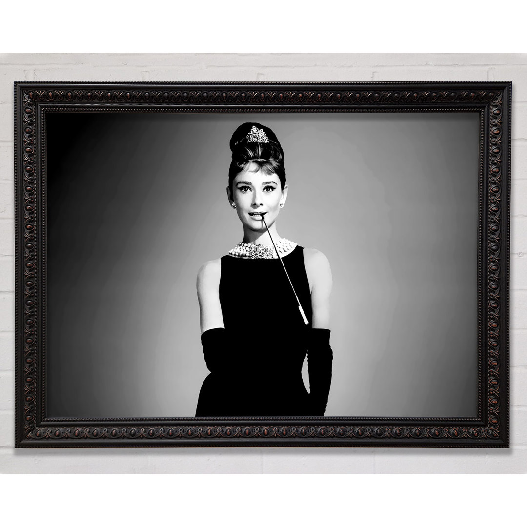 Audrey Hepburn Zigarette Frühstück bei Tiffanys - Druck