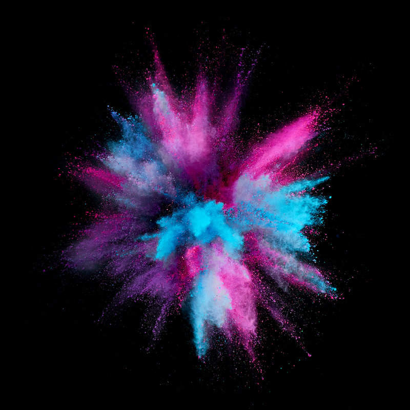 Coloured Powder Explosion by Cerber82 - Wrapped Canvas Print, 30cm H x 30cm W