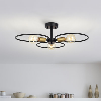 Plafonnier semi-encastré 3 lumières Lucina