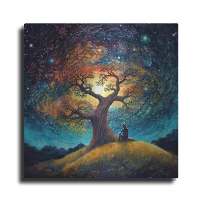 Red Barrel Studio 'The Enchanted Psychedelic Tree' by The Golden Valley Metal Wall Art