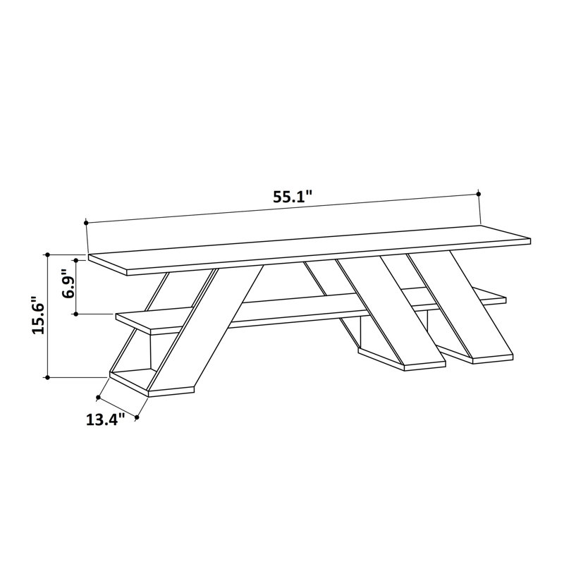Armbrecht TV Stand for TVs up to 60", Anthracite