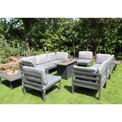 Rectangle Steel Natural Gas Smokeless Fire Pit Table