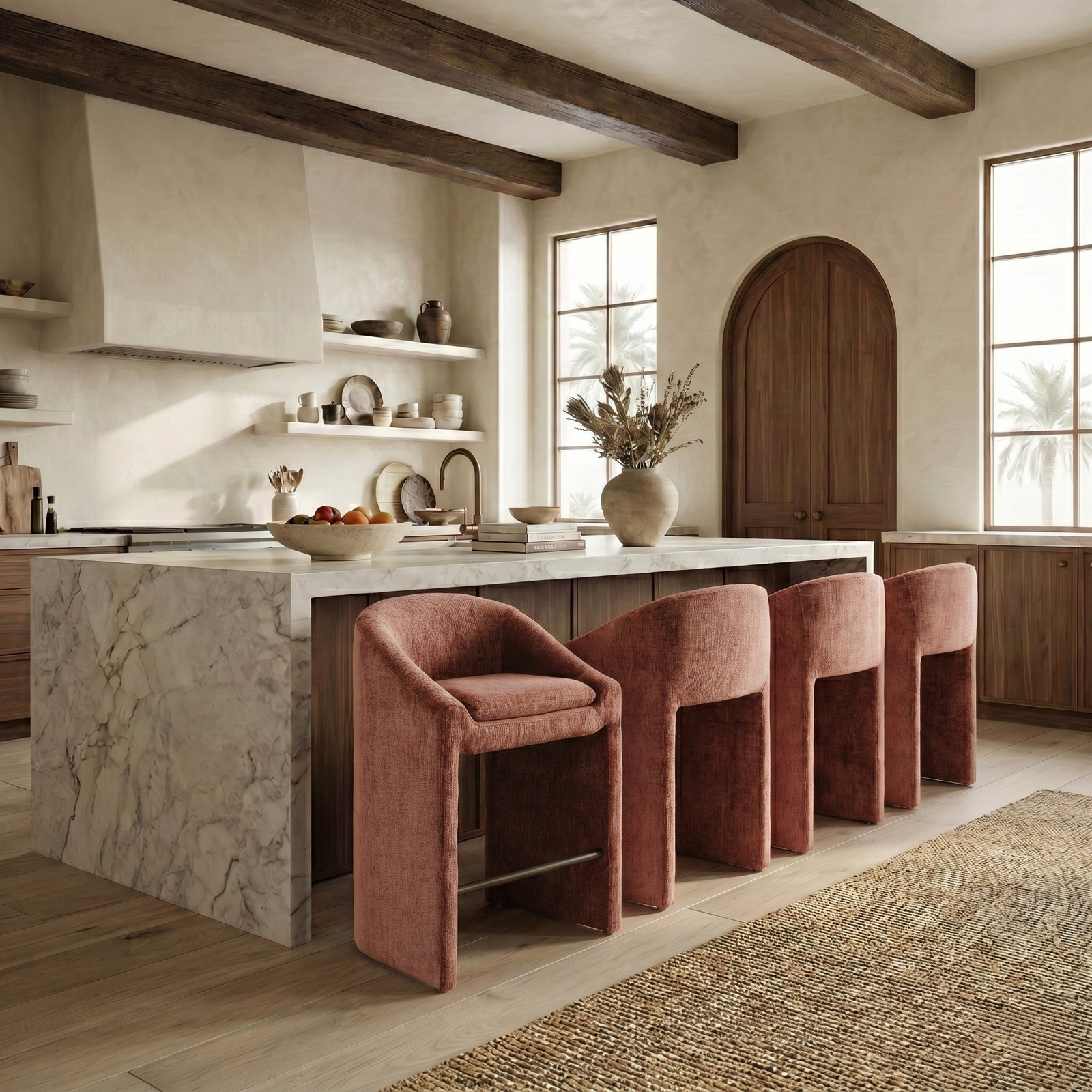 Oshawa Bar and Counter Stool, Counter Stool (26.8" Seat Height), Ochre