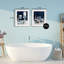 «Blue Bath Floral Interior», ensemble de 2 impressions encadrées sous verre, design par Kim Allen-1401244853-1401244848