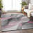 Machine Washable Indoor/Outdoor Cinead ACN1668 Pink Rug-104386932
