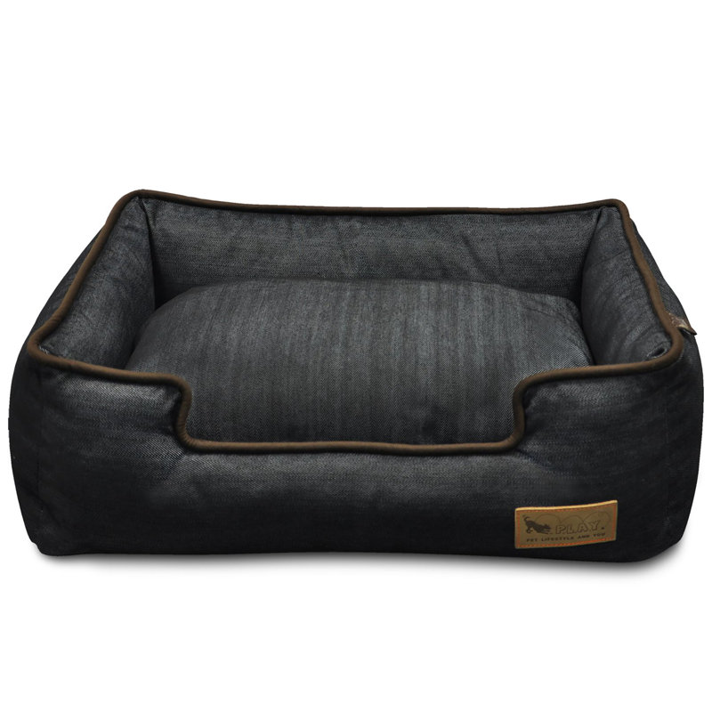Lit pour chien Urban Denim , Moyen (H 8 po x l 31 po x P 25 po), Denim - brun