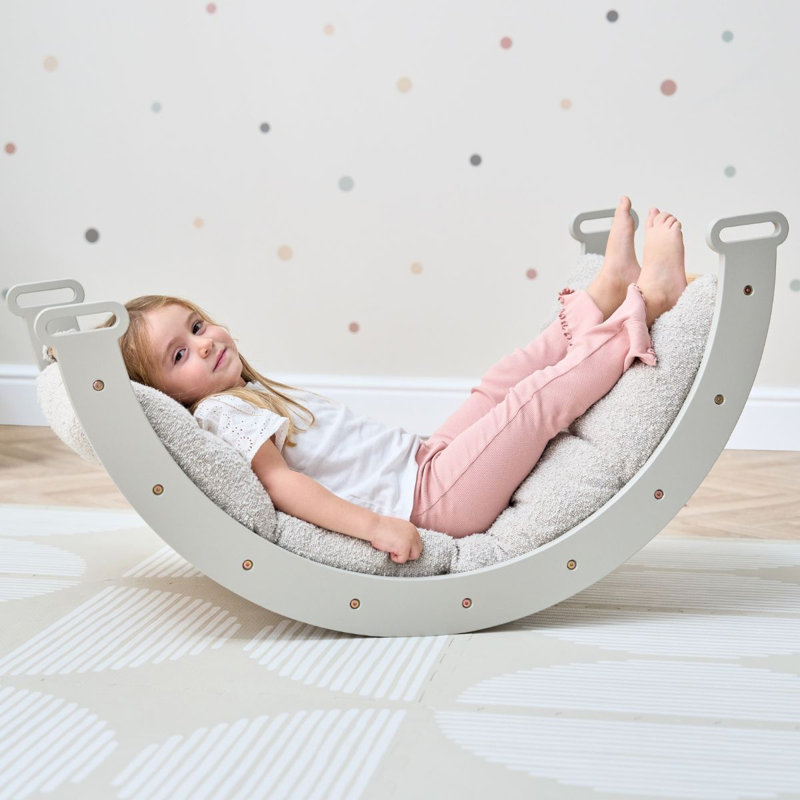 Scala Montessori Pikler Rocking Frame Cushion ONLY – Boucle, Mushroom