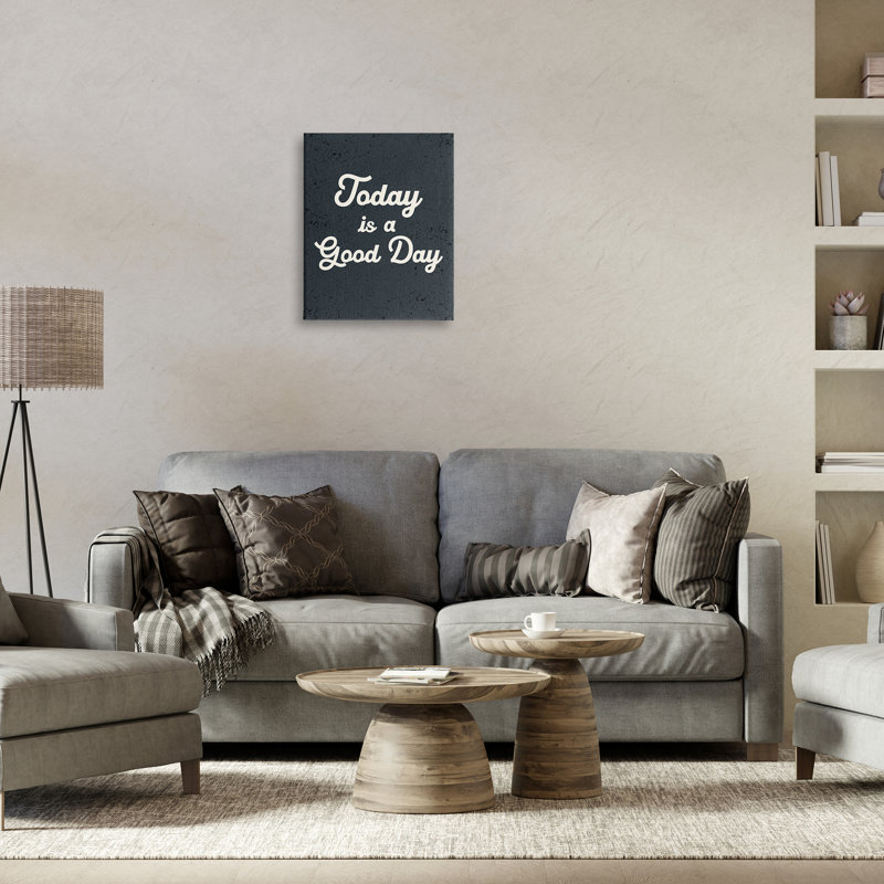 «Today Is Good Day», art mural sur toile rétro par Daphne Polselli, H 20 po x l 16 po