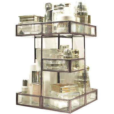Metal 10 Compartment Makeup Organizer