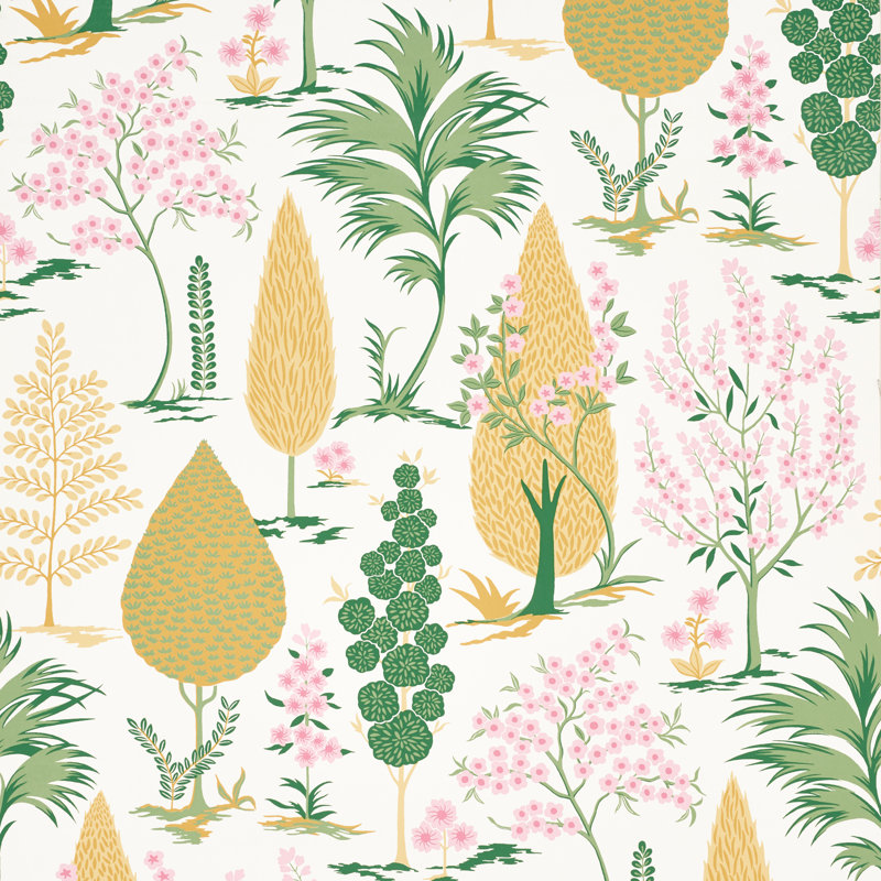 Pandora Wallpaper, Yellow/Pink