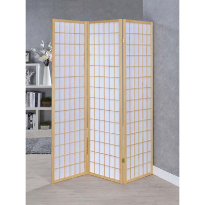 Paravent Shoji à 3 panneaux en bois naturel, durable et écologique pour une séparation et une décoration élégantes.
