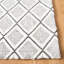 Tapis géométrique en laine et en coton tissé à la main avec latex Marbella-174638431