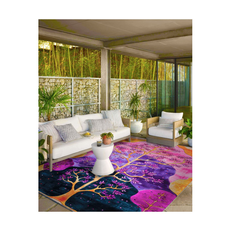 Tapis décoratif lavable à la machine Paris, Sous-tapis rectangulaire de 3 pi 3 po x 4 pi 11 po