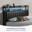 Upholstered Storage Headboard with LED Lights & Charging Station - Available in Twin, Full, Queen, King Size-1980364672-1995871263